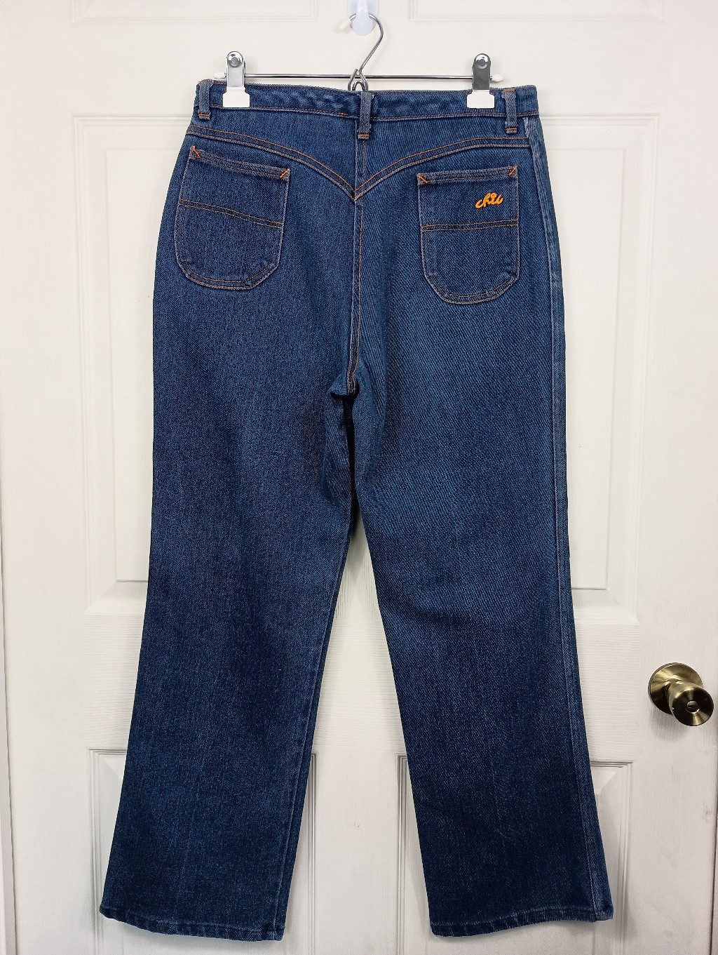 Vintage 70's Jeans Chic By H.I.S Womens 10 Blue Denim High Rise Western V Back